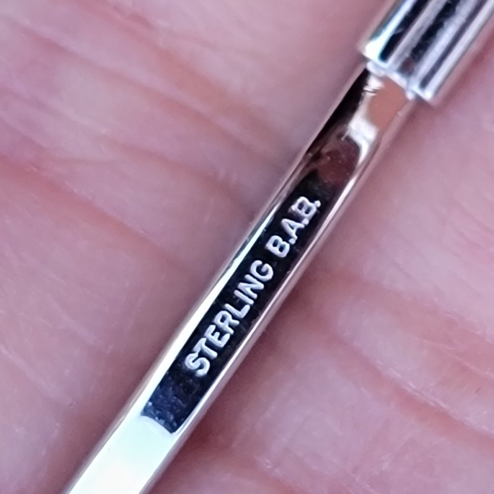 Solid 925 Sterling Silver Double Sided Tie Clip T… - image 5